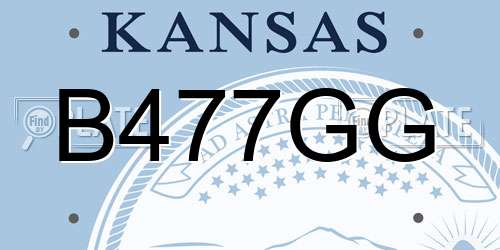 B477GG Kansas License Plate