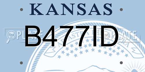 B477ID Kansas License Plate