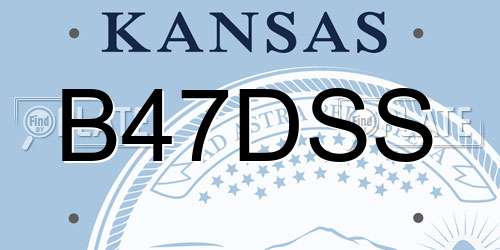 B47DSS Kansas License Plate