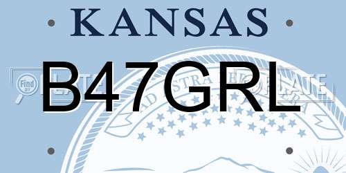 B47GRL Kansas License Plate