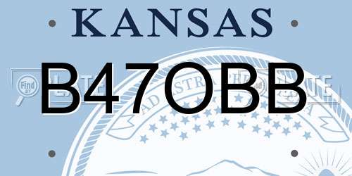 B47OBB Kansas License Plate