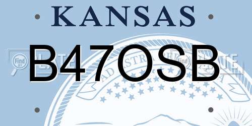B47OSB Kansas License Plate
