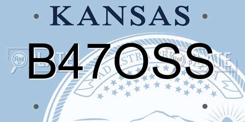 B47OSS Kansas License Plate