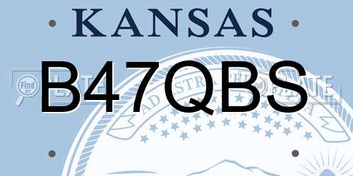 B47QBS Kansas License Plate