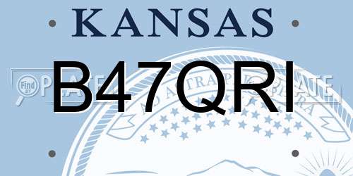 B47QRI Kansas License Plate