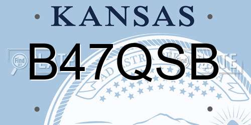 B47QSB Kansas License Plate
