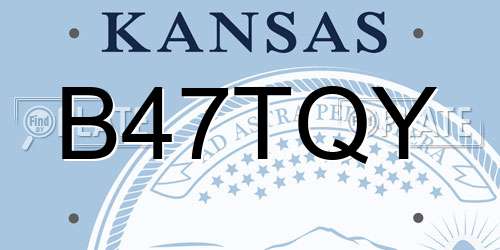 B47TQY Kansas License Plate