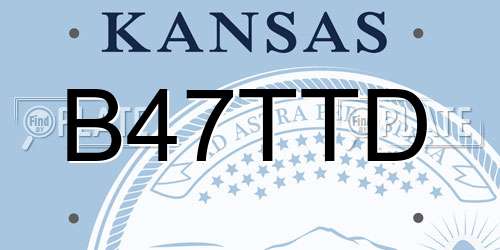B47TTD Kansas License Plate