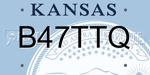B47TTQ Kansas License Plate