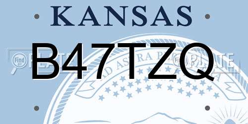 B47TZQ Kansas License Plate