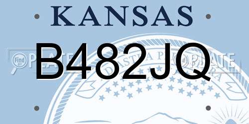 B482JQ Kansas License Plate