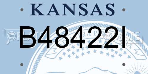 B48422I Kansas License Plate