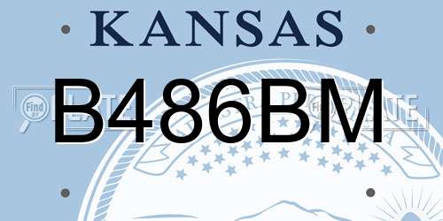 B486BM Kansas License Plate