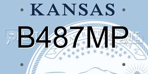 B487MP Kansas License Plate