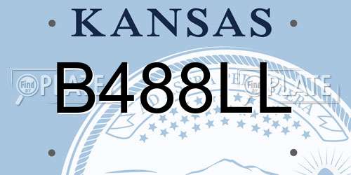 B488LL Kansas License Plate