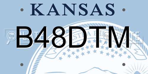 B48DTM Kansas License Plate