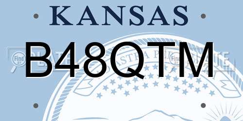B48QTM Kansas License Plate