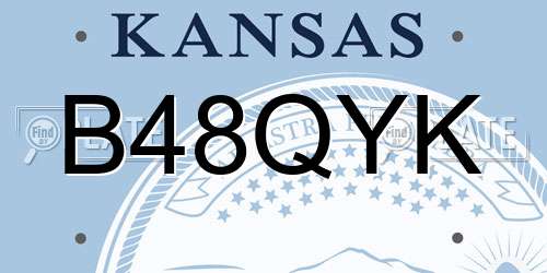 B48QYK Kansas License Plate