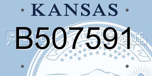 B507591 Kansas License Plate