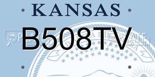 B508TV Kansas License Plate