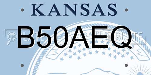 B50AEQ Kansas License Plate