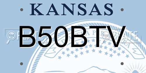 B50BTV Kansas License Plate