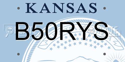 B50RYS Kansas License Plate