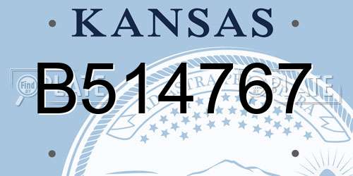 B514767 Kansas License Plate