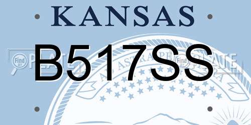 B517SS Kansas License Plate