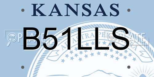 B51LLS Kansas License Plate
