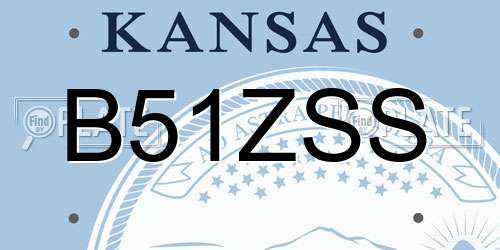 B51ZSS Kansas License Plate