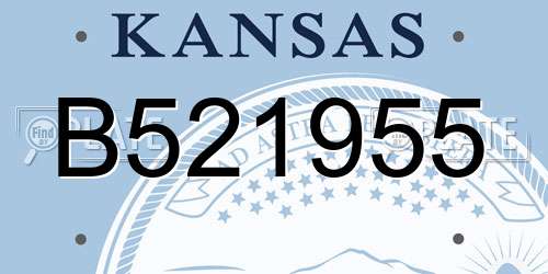 B521955 Kansas License Plate