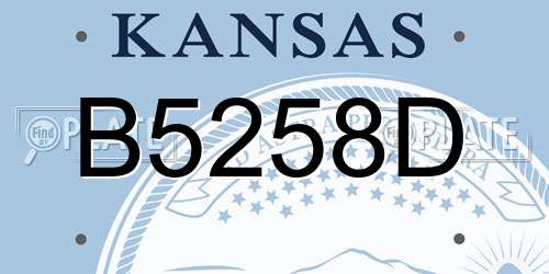 B5258D Kansas License Plate
