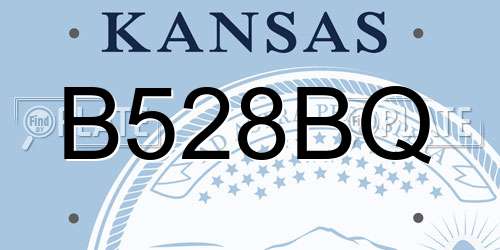 B528BQ Kansas License Plate
