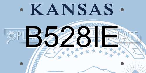 B528IE Kansas License Plate