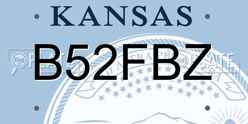 B52FBZ Kansas License Plate