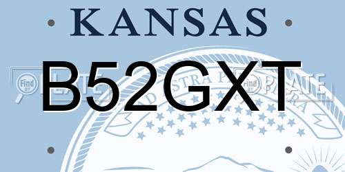 B52GXT Kansas License Plate