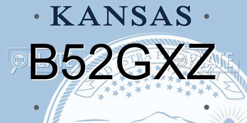 B52GXZ Kansas License Plate