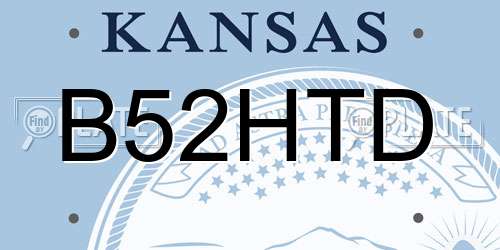 B52HTD Kansas License Plate