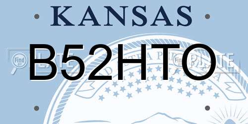 B52HTO Kansas License Plate