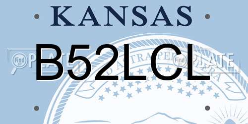 B52LCL Kansas License Plate
