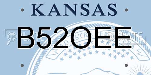 B52OEE Kansas License Plate