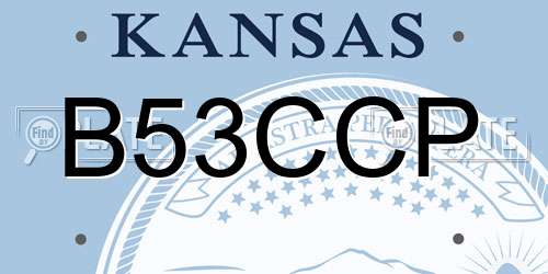 B53CCP Kansas License Plate