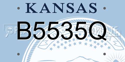 B5535Q Kansas License Plate