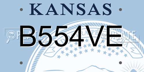 B554VE Kansas License Plate