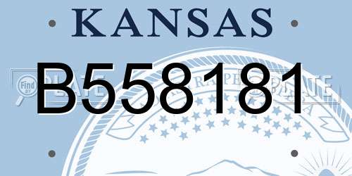 B558181 Kansas License Plate