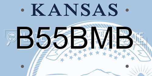 B55BMB Kansas License Plate