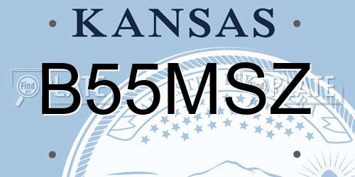 B55MSZ Kansas License Plate