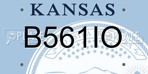 B561IO Kansas License Plate
