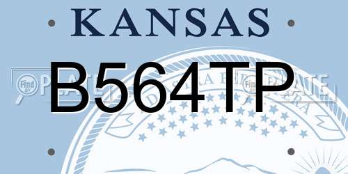 B564TP Kansas License Plate
